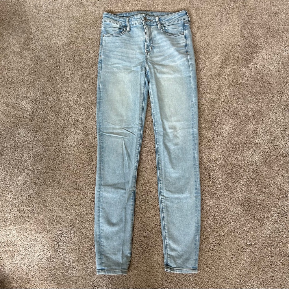 Light Blue American Eagle Women’s Skinny Jeans